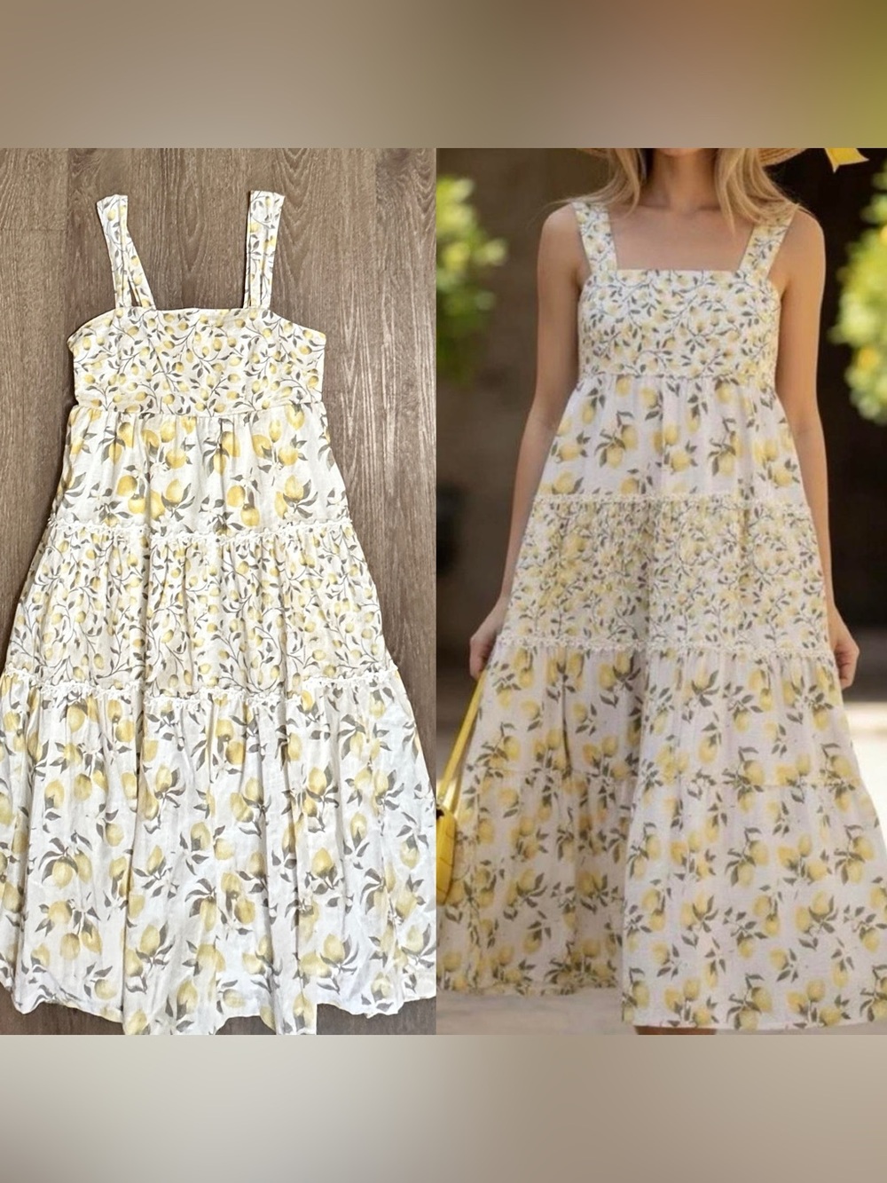 HAUTE HIPPIE Lemon Print Tiered
Midi Sundress Dress Sz 8 Medium
NWT Cottagecore - Picture 3 of 9